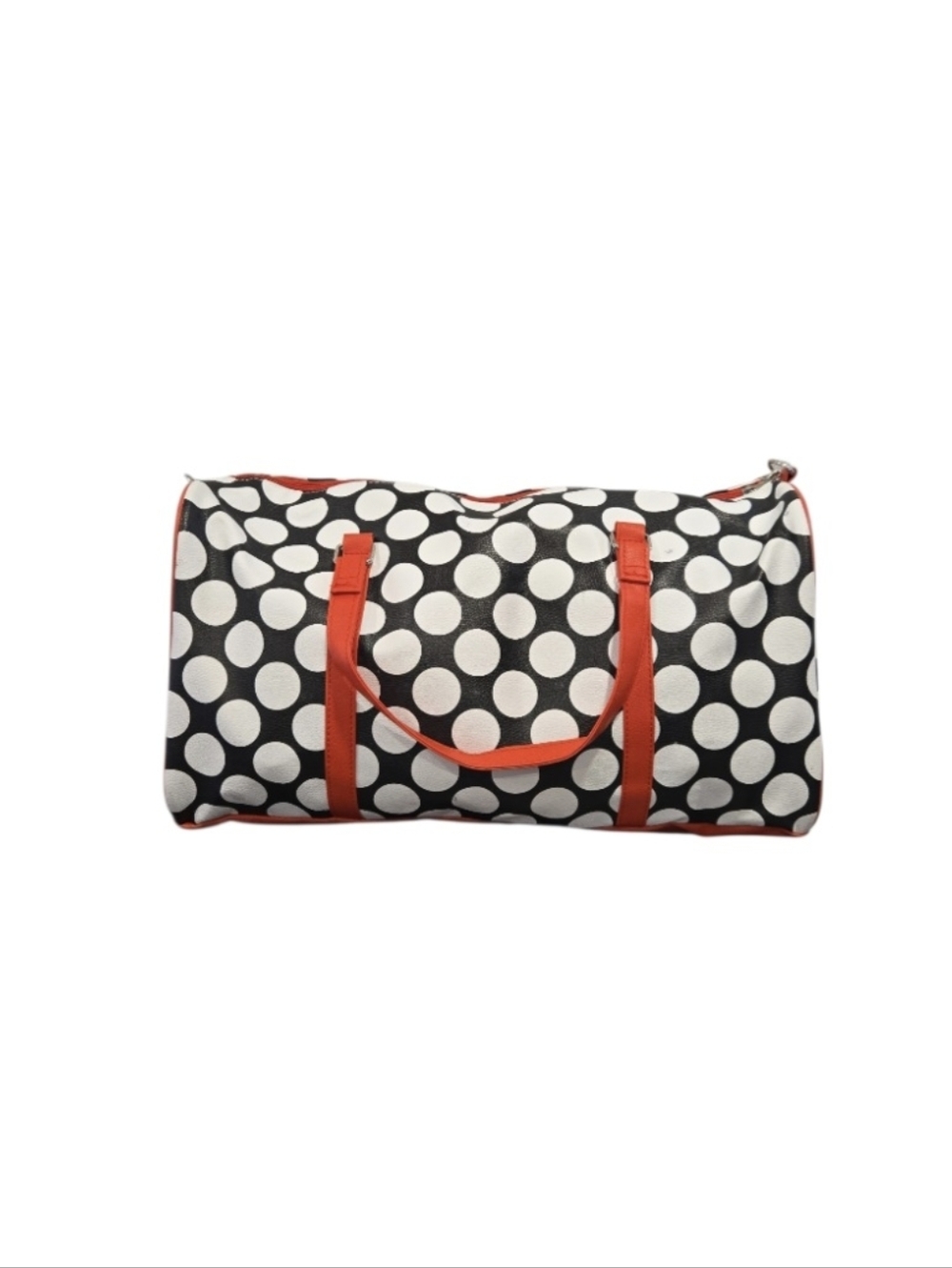 Minnie Mouse Black & White Polka Dot Travel Duffle with Red Accents - Picture 6 of 13